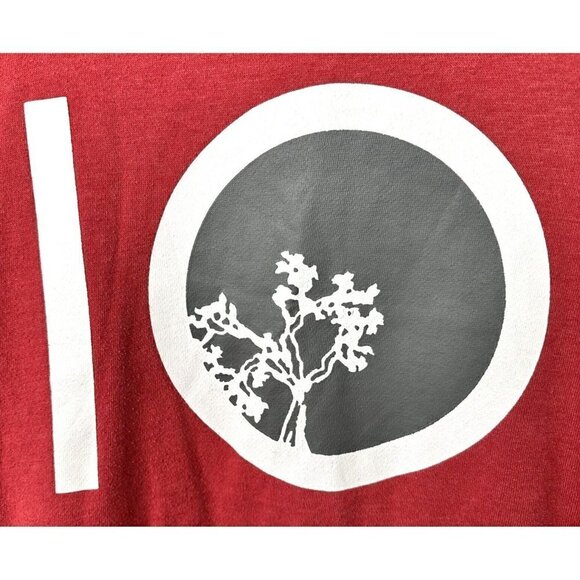 TenTree Womens Hoodie Graphic Print Long Sleeve Organic Cotton Red Size Large - Picture 7 of 11